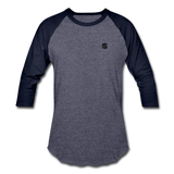 Baseball T-Shirt WITH BLACK  LOGO - heather blue/navy