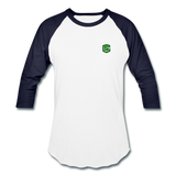 Baseball T-Shirt WITH GREEN LOGO - white/navy