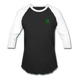 Baseball T-Shirt WITH GREEN LOGO - black/white