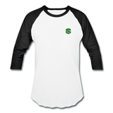 Baseball T-Shirt WITH GREEN LOGO - white/black