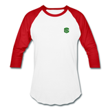 Baseball T-Shirt WITH GREEN LOGO - white/red