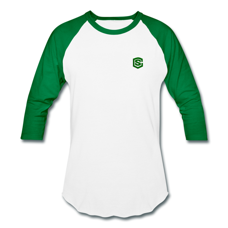 Baseball T-Shirt WITH GREEN LOGO - white/kelly green