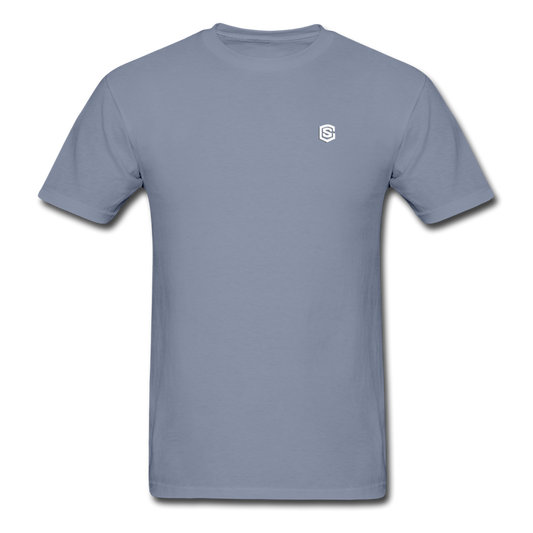Unisex ComfortWash Garment Dyed T-Shirt WITH WHITE LOGO - blue