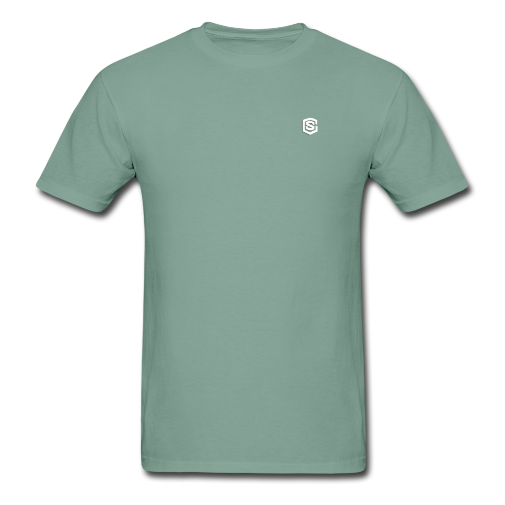 Unisex ComfortWash Garment Dyed T-Shirt WITH WHITE LOGO - seafoam green