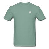 Unisex ComfortWash Garment Dyed T-Shirt WITH WHITE LOGO - seafoam green