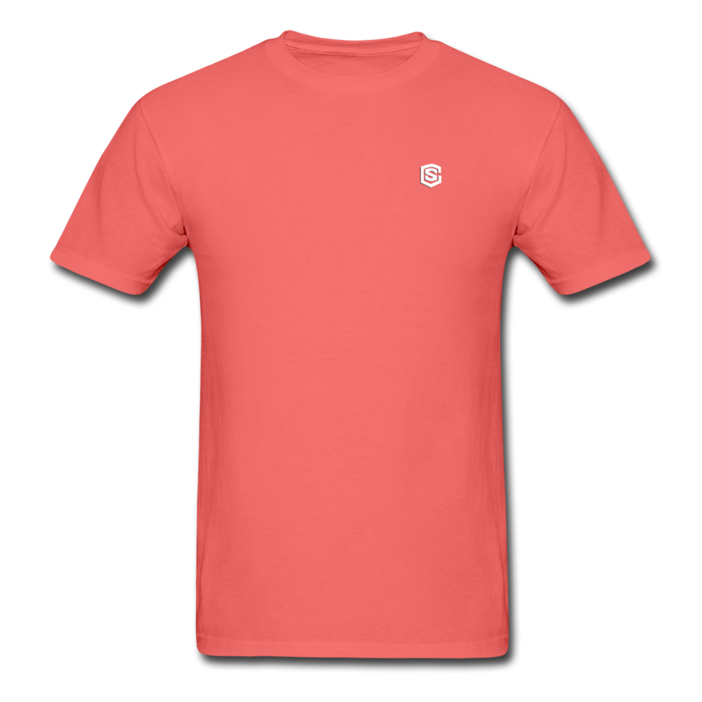Unisex ComfortWash Garment Dyed T-Shirt WITH WHITE LOGO - coral