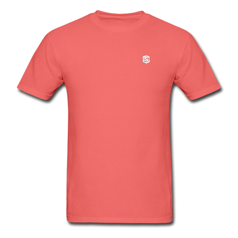 Unisex ComfortWash Garment Dyed T-Shirt WITH WHITE LOGO - coral