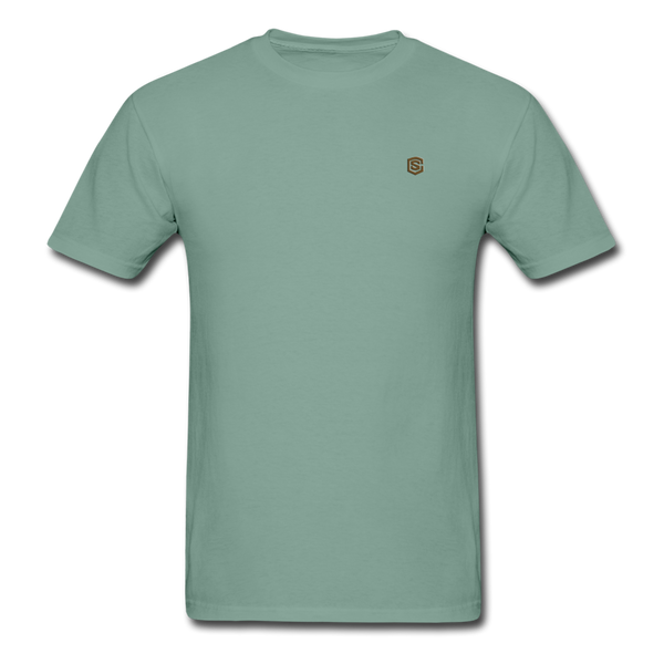 Unisex ComfortWash Garment Dyed T-Shirt WITH BROWN LOGO - seafoam green