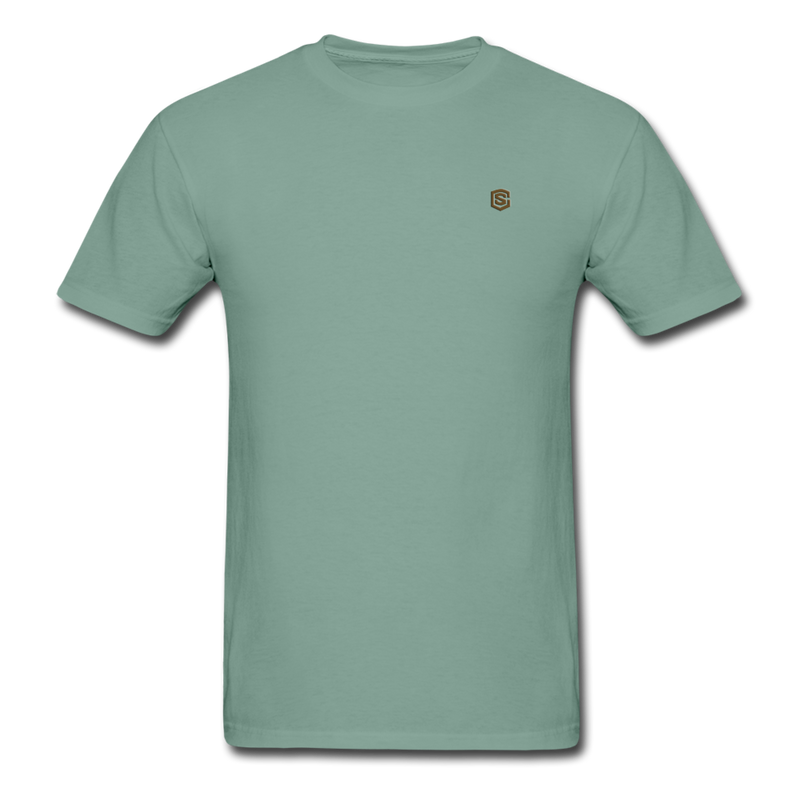 Unisex ComfortWash Garment Dyed T-Shirt WITH BROWN LOGO - seafoam green