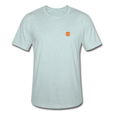 Unisex Heather Prism T-Shirt WITH ORANGE LOGO - heather prism ice blue