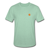 Unisex Heather Prism T-Shirt WITH ORANGE LOGO - heather prism mint