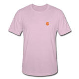 Unisex Heather Prism T-Shirt WITH ORANGE LOGO - heather prism lilac