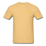 Unisex ComfortWash Garment Dyed T-Shirt WITH YELLOW LOGO - light yellow