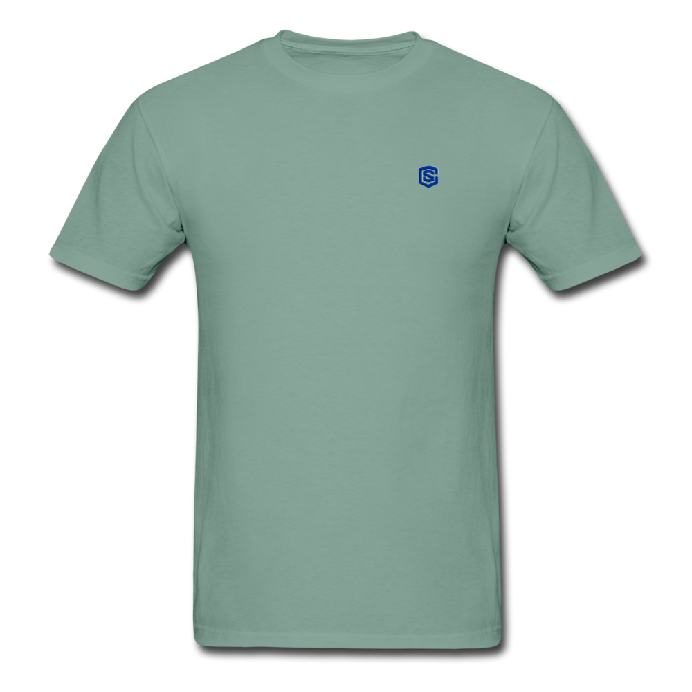 Unisex ComfortWash Garment Dyed T-Shirt WITH BLUE LOGO - seafoam green