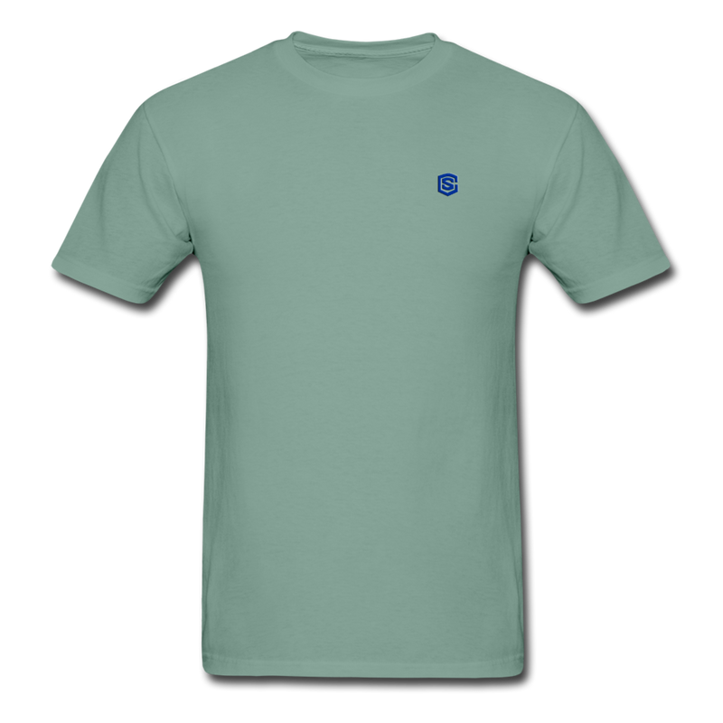 Unisex ComfortWash Garment Dyed T-Shirt WITH BLUE LOGO - seafoam green