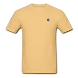 Unisex ComfortWash Garment Dyed T-Shirt WITH BLUE LOGO - light yellow