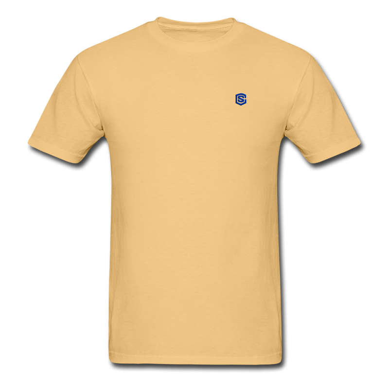 Unisex ComfortWash Garment Dyed T-Shirt WITH BLUE LOGO - light yellow