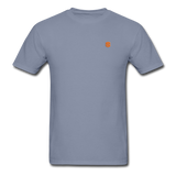 Unisex ComfortWash Garment Dyed T-Shirt WITH ORANGE LOGO - blue