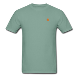 Unisex ComfortWash Garment Dyed T-Shirt WITH ORANGE LOGO - seafoam green