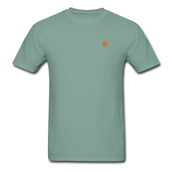 Unisex ComfortWash Garment Dyed T-Shirt WITH ORANGE LOGO - seafoam green