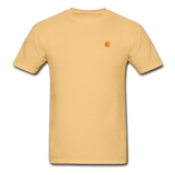 Unisex ComfortWash Garment Dyed T-Shirt WITH ORANGE LOGO - light yellow