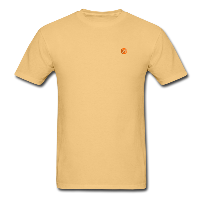 Unisex ComfortWash Garment Dyed T-Shirt WITH ORANGE LOGO - light yellow