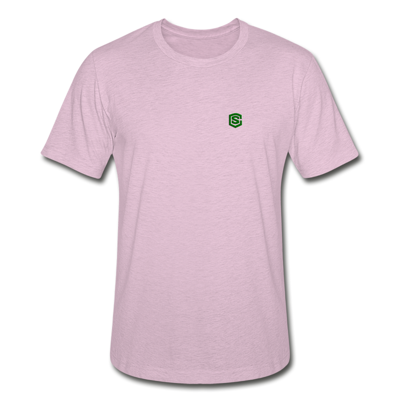 Unisex Heather Prism T-Shirt WITH GREEN LOGO - heather prism lilac