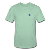 Unisex Heather Prism T-Shirt WITH BLUE  LOGO - heather prism mint