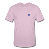 Unisex Heather Prism T-Shirt WITH BLUE  LOGO - heather prism lilac