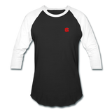 Baseball T-Shirt WITH RED LOGO - black/white