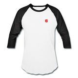 Baseball T-Shirt WITH RED LOGO - white/black