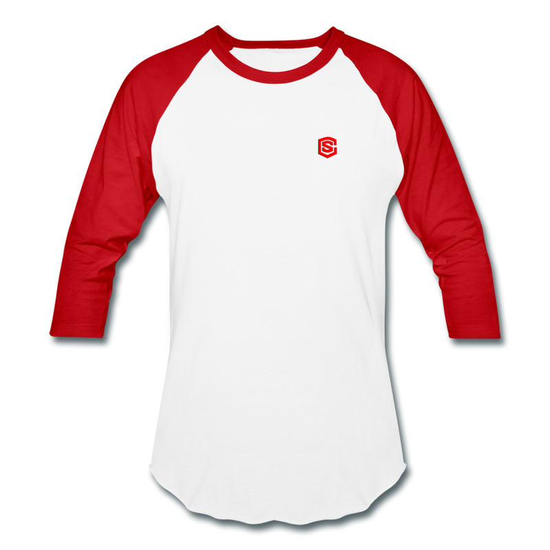 Baseball T-Shirt WITH RED LOGO - white/red