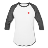 Baseball T-Shirt WITH RED LOGO - white/charcoal