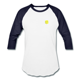 Baseball T-Shirt WITH YELLOW LOGO - white/navy