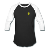 Baseball T-Shirt WITH YELLOW LOGO - black/white