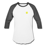 Baseball T-Shirt WITH YELLOW LOGO - white/charcoal