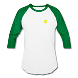 Baseball T-Shirt WITH YELLOW LOGO - white/kelly green