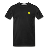 Men’s Premium Organic T-Shirt WITH YELLOW LOGO - black