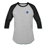 Baseball T-Shirt WITH BLUE LOGO - heather gray/black