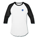 Baseball T-Shirt WITH BLUE LOGO - white/black