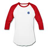 Baseball T-Shirt WITH BLUE LOGO - white/red