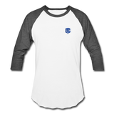 Baseball T-Shirt WITH BLUE LOGO - white/charcoal