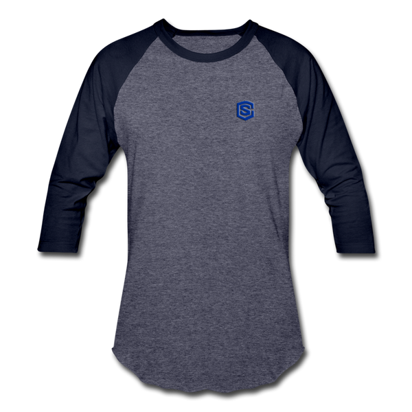 Baseball T-Shirt WITH BLUE LOGO - heather blue/navy