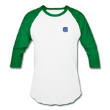 Baseball T-Shirt WITH BLUE LOGO - white/kelly green