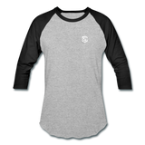 Baseball T-Shirt WITH WHITE LOGO - heather gray/black