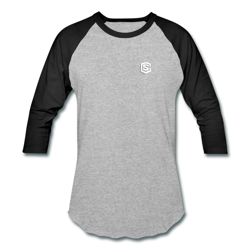 Baseball T-Shirt WITH WHITE LOGO - heather gray/black