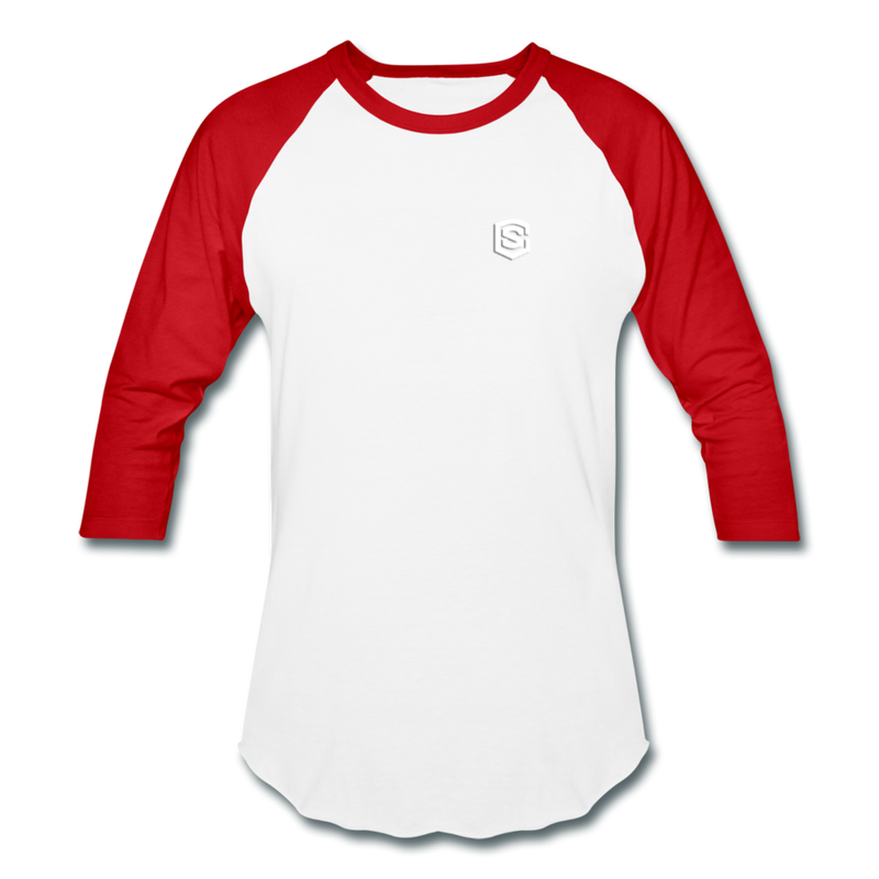 Baseball T-Shirt WITH WHITE LOGO - white/red