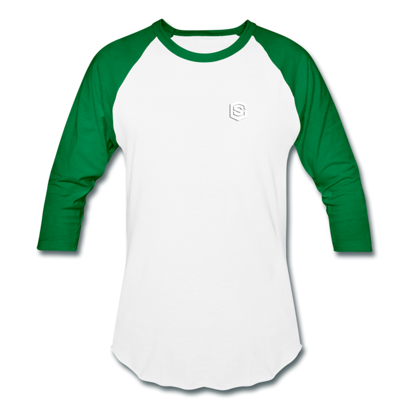 Baseball T-Shirt WITH WHITE LOGO - white/kelly green