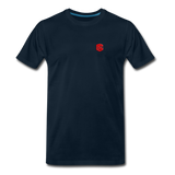 Men’s Premium Organic T-Shirt WITH RED LOGO - deep navy