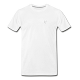 Men’s Premium Organic T-Shirt WITH  WHITE LOGO - white